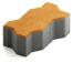 Тротуарная плитка Steingot Моноцвет верхний прокрас зигзаг оранжевая 225х112,5х80 мм