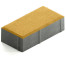 Брусчатка Steingot Практик 60 из белого цемента с частичным прокрасом прямоугольник желтая 200х100х60 мм