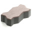 Тротуарная плитка Steingot Color Mix из белого цемента с частичным прокрасом зигзаг белая 225х112,5х60 мм