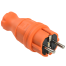 Вилка электрическая IEK Омега PKR01-016-2-K09 прямая оранжевая