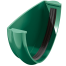 Заглушка желоба Технониколь ПВХ D125/82 мм зеленая