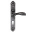 Ручка дверная Archie Genesis Flor CL под ключевой цилиндр черное серебро