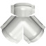 Тройник Y-образный для полукруглого конька Grand Line Drap TX 0,45 Ral 9003