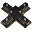 Соединитель для однофазных шинопроводов Х-образный Volpe UBX-Q121 K41 Black 1 Polybag черный